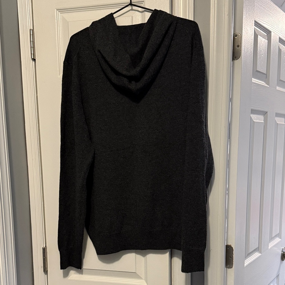 Men's Magaschioni 100% Cashmere Black Sweater with hood.  New with Tags. Size L - Picture 4 of 5